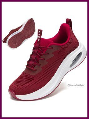 Wide Toe Box Women's Air Cushion Road Running Shoes Mesh Athletic Sneakers